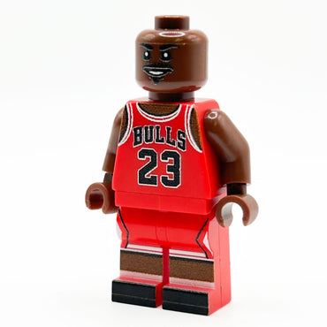 MJ #23 (Red Jersey) Basketball Player Minifig made using LEGO parts (Online Order Only)