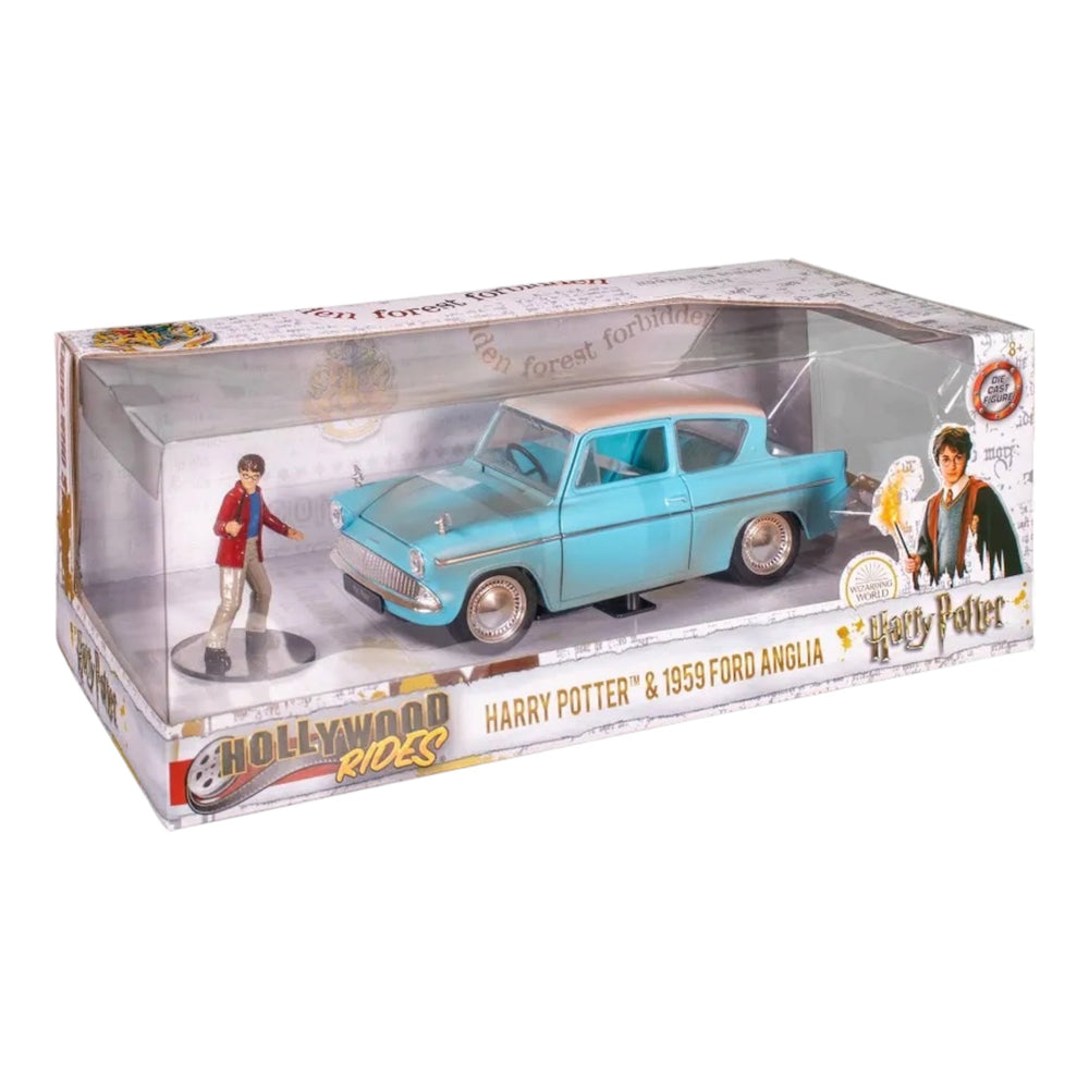 Hollywood Rides: Harry Potter 1959 Ford Anglia 1:24 Scale Die-Cast Metal Vehicle with Figure (ONLINE ORDER ONLY)
