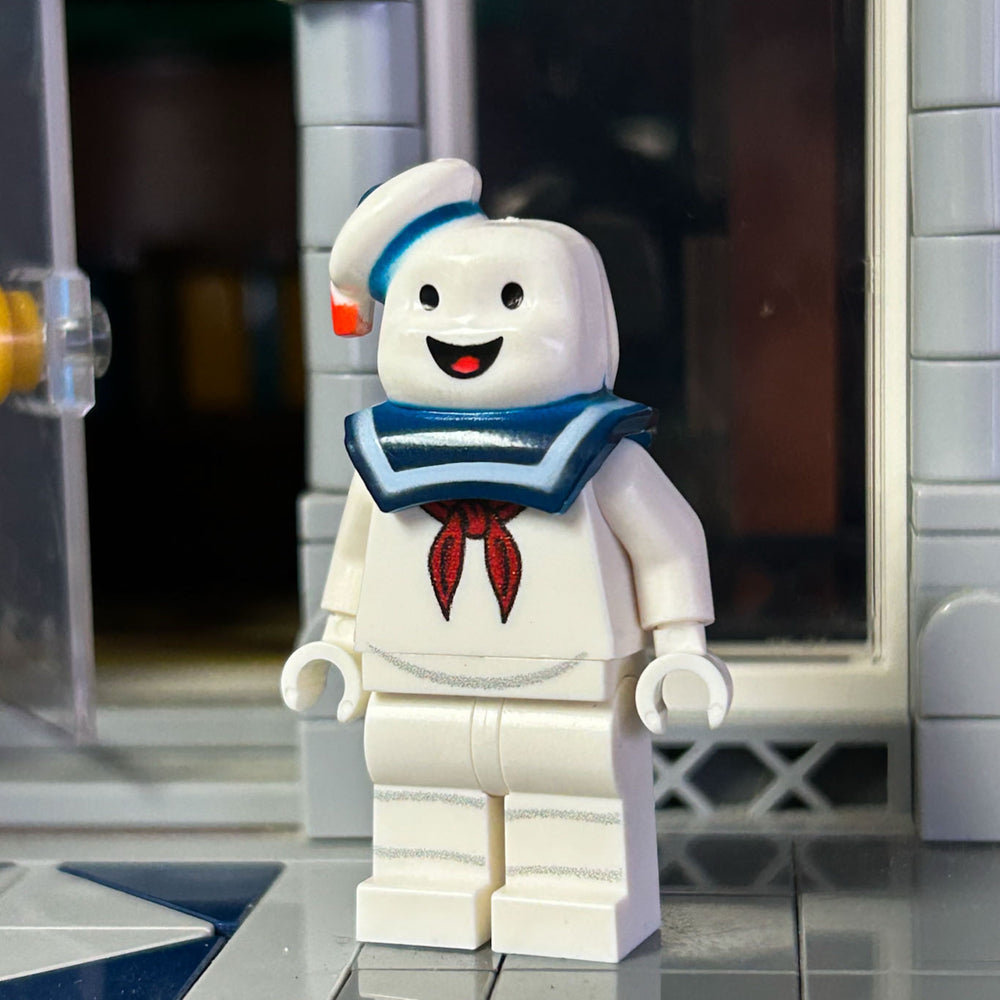 Marshmallow Man Minifig made using LEGO parts (ONLINE ORDER ONLY)