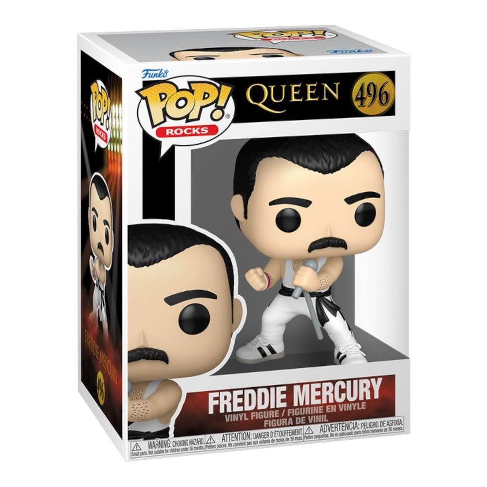 Funko POP! Rocks: Queen - Freddy Mercury (White Singlet) 496 (ONLINE ORDER ONLY)