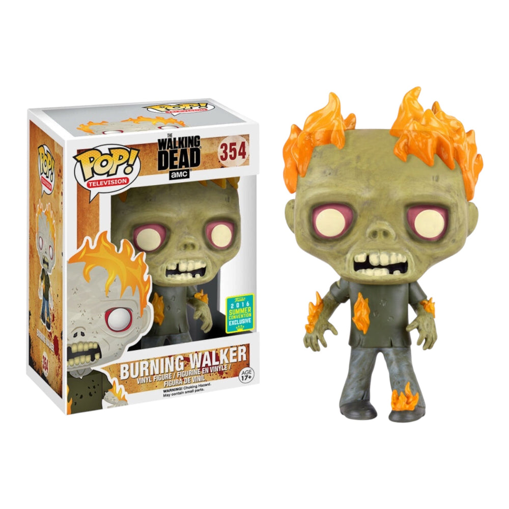 Funko POP! Television: The Walking Dead - Burning Walker 354 )FUNKO 2016 SUMMER CONVENTION EXCLUSIVE) (ONLINE ORDER ONLY)