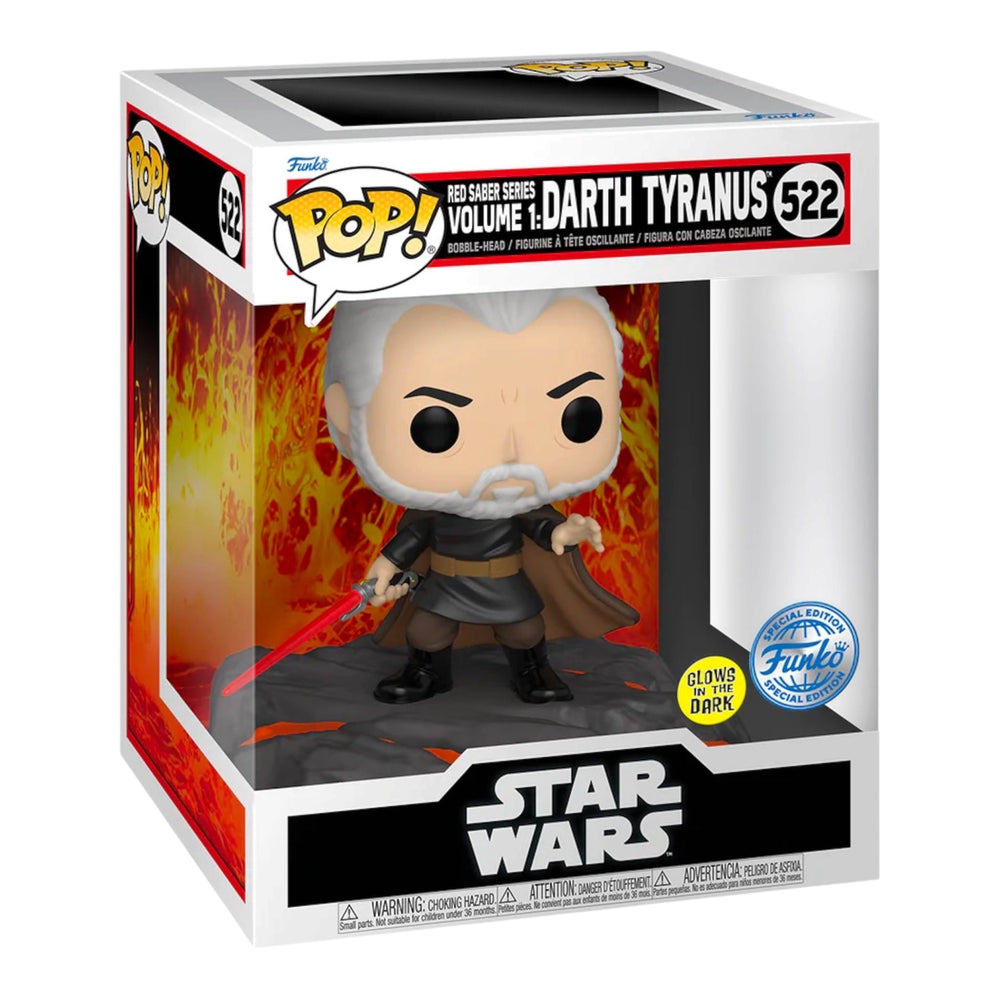 Funko POP! Star Wars: Red Saber Volume 1 - Darth Tyranus 252 (Minor Sticker Residue in the Bottom of Box) (ONLINE ORDER ONLY)