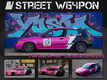 Street Weapon Honda Civic EG6 "No Good Racing" Pink 1:64 (ONLINE ORDER ONLY)