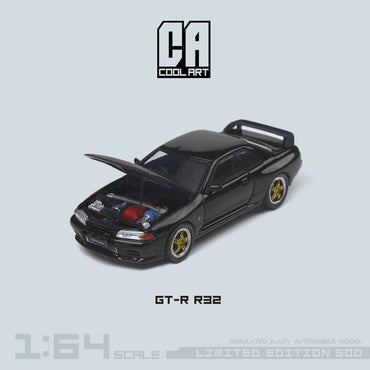 Cool ART Nissan Skyline GT-R R32 With Openable Hood 1:64 (ONLINE ORDER ONLY)