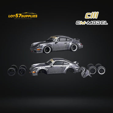 CM Model Porsche 964 Widebody Metallic Gray 1:64 (ONLINE ORDER ONLY)