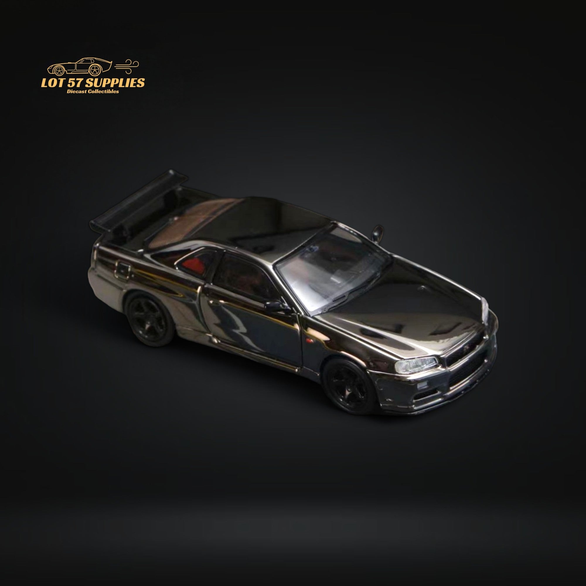 Street Weapon Skyline GTR R34 V-SPEC-II Chrome Plated Limited to 599 Pcs 1:64 (ONLINE ORDER ONLY)
