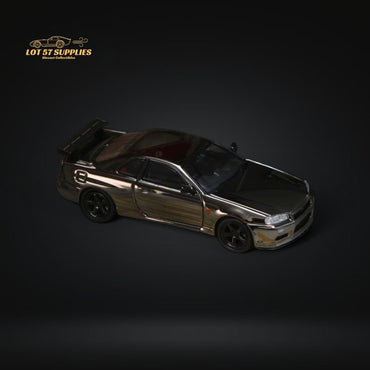 Street Weapon Skyline GTR R34 V-SPEC-II Chrome Plated Limited to 599 Pcs 1:64 (ONLINE ORDER ONLY)
