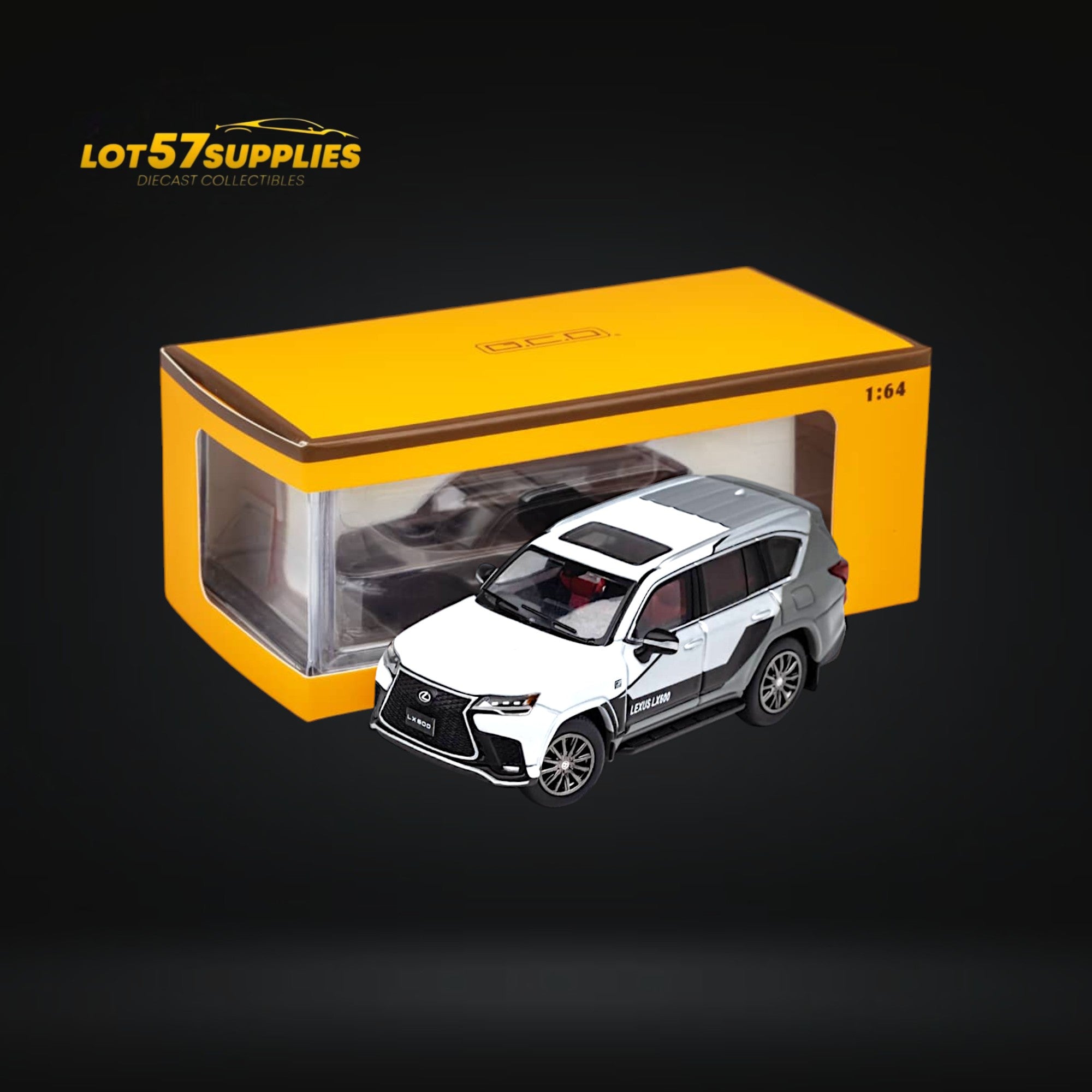 GCD Lexus LX600 Sport White & Gray Sport w/ Active Suspension 1:64 (ONLINE ORDER ONLY)