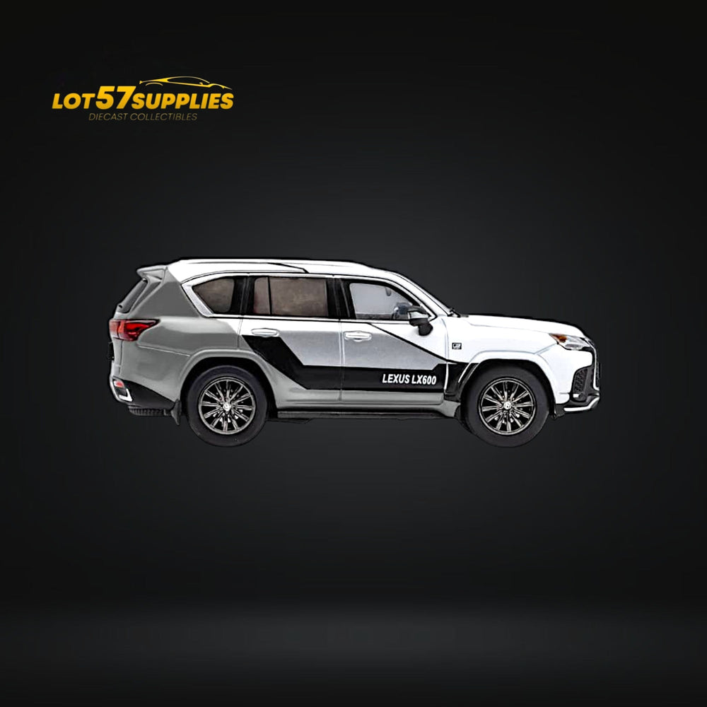 GCD Lexus LX600 Sport White & Gray Sport w/ Active Suspension 1:64 (ONLINE ORDER ONLY)