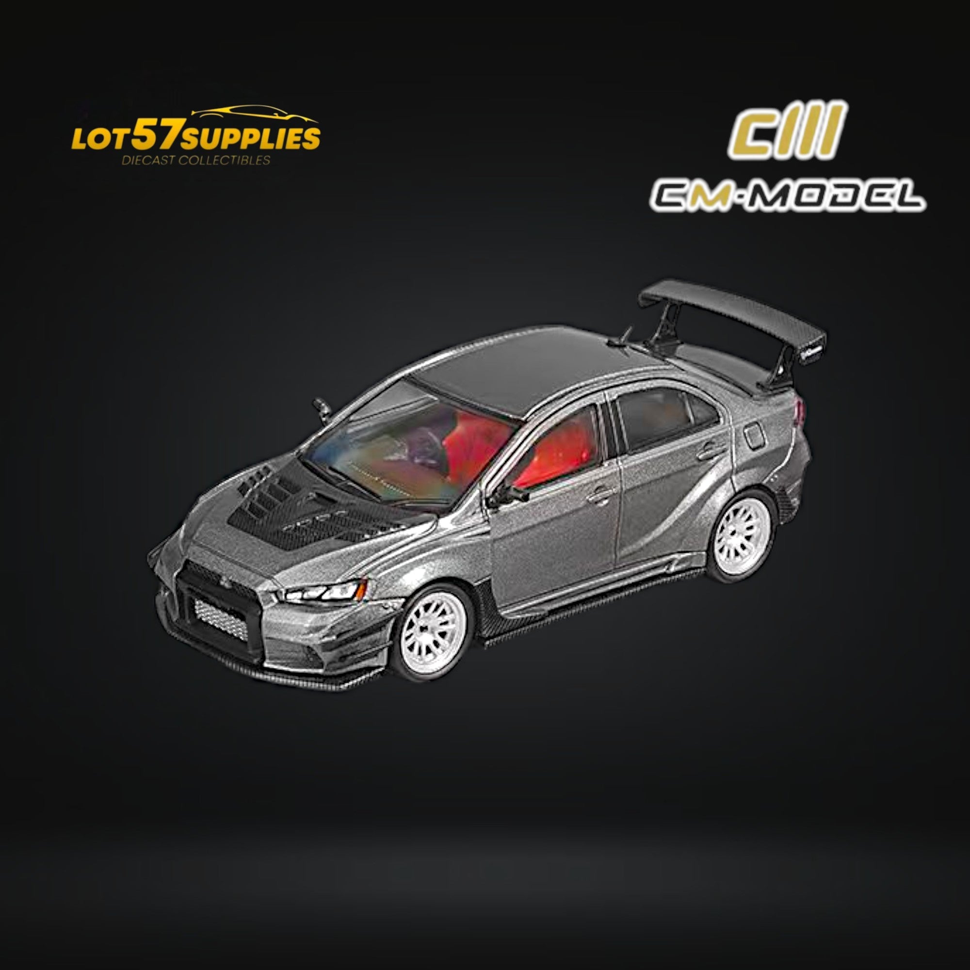 CM Model Mitsubishi Lancer Evolution X Varis Wide Body Gray 1:64 CM64-EVOX-03 (ONLINE ORDER ONLY)