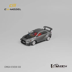 CM Model Mitsubishi Lancer Evolution X Varis Wide Body Gray 1:64 CM64-EVOX-03 (ONLINE ORDER ONLY)