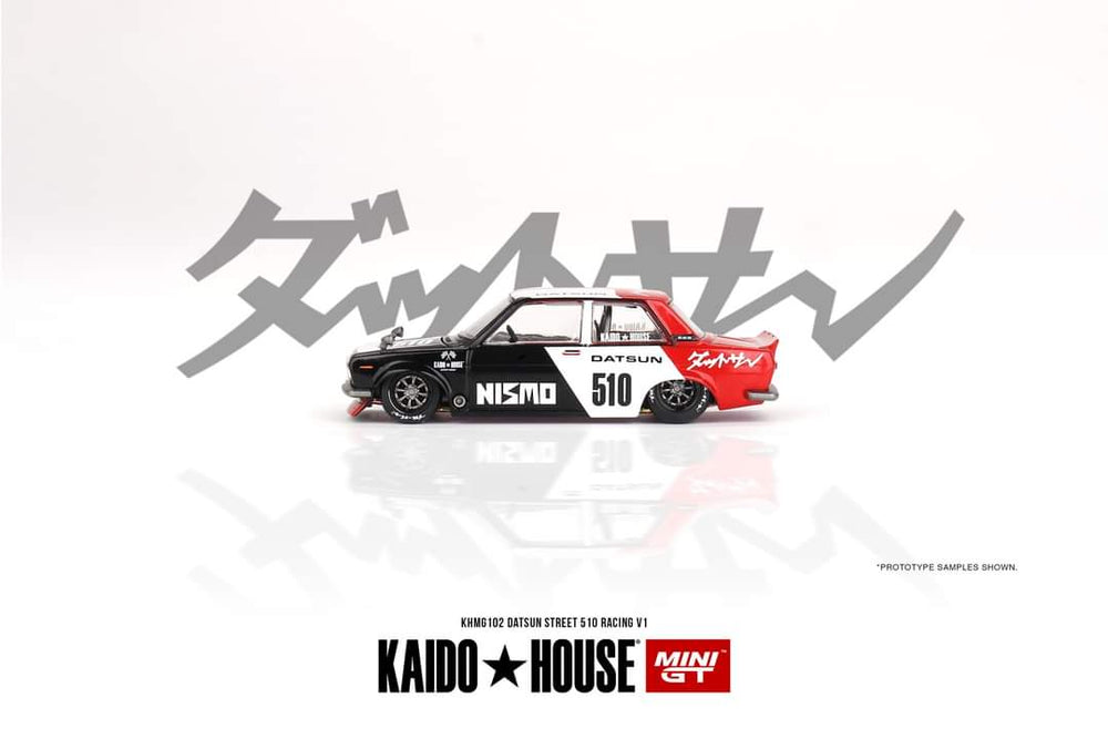 Mini GT x Kaido House Datsun KAIDO 510 Sedan Racing V1 1:64 KHMG102 (ONLINE ORDER ONLY)