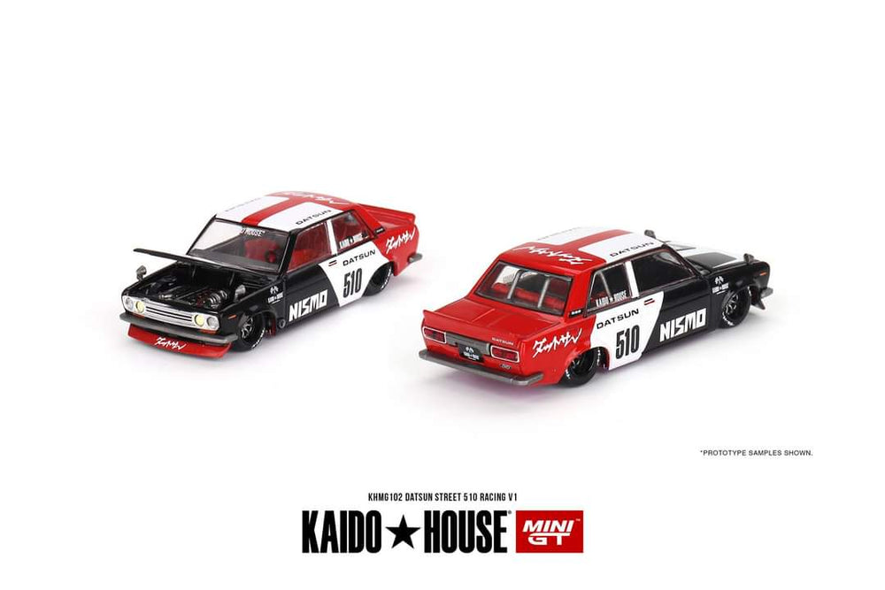 Mini GT x Kaido House Datsun KAIDO 510 Sedan Racing V1 1:64 KHMG102 (ONLINE ORDER ONLY)