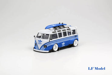 LF Model Volkswagen T1 Kombi with Surfboards Blue/White 1:64 (ONLINE ORDER ONLY)