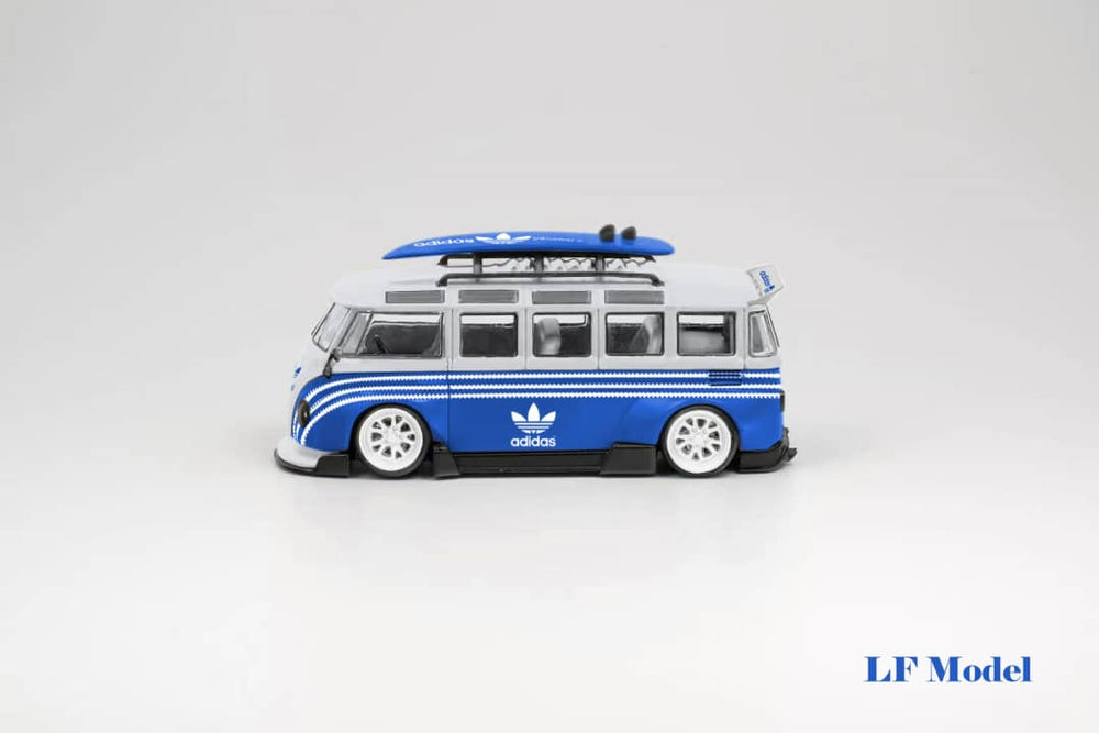 LF Model Volkswagen T1 Kombi with Surfboards Blue/White 1:64 (ONLINE ORDER ONLY)