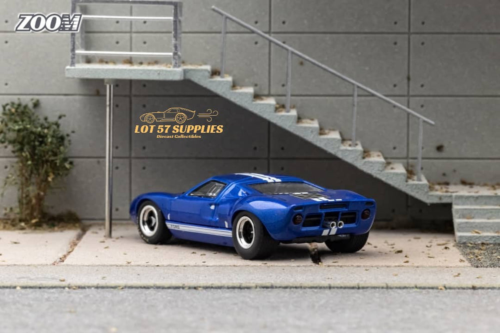 Zoom Ford GT40 MK1 Blue White Stipe #2 1:64 (ONLINE ORDER ONLY)
