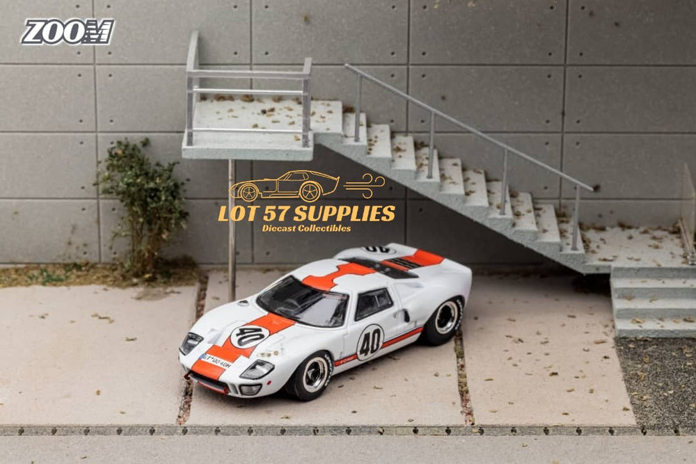 Zoom Ford GT40 MK1 White Gulf Livery #40 1:64 (ONLINE ORDER ONLY)