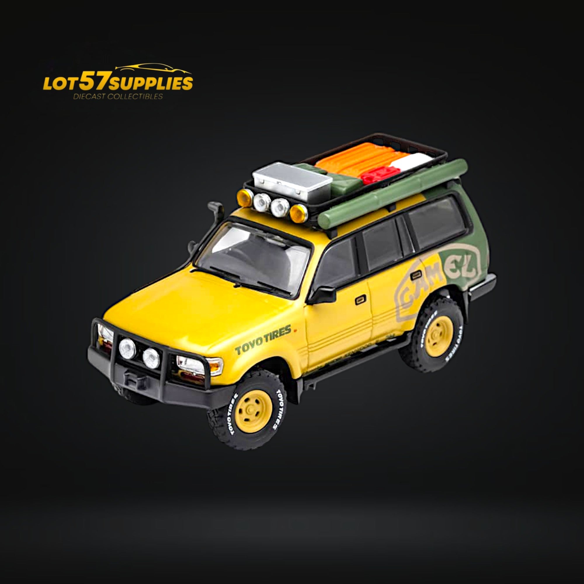 GCD Toyota Land Cruiser LC80 Camel Cup Version With Accessories 1:64 (ONLINE ORDER ONLY)