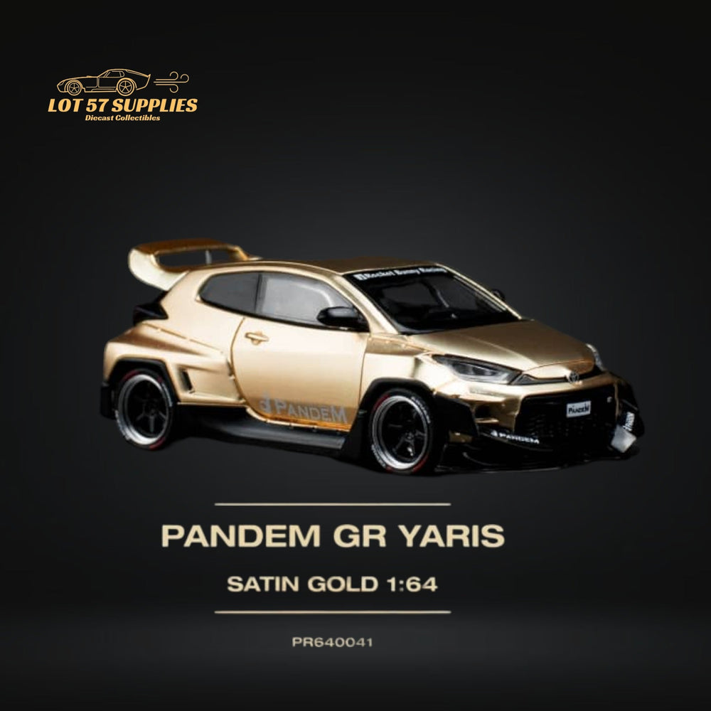 Pop Race Toyota Yaris Pandem GR Satin Gold 1:64 PR6400041 (ONLINE ORDER ONLY)
