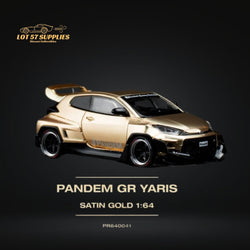 Pop Race Toyota Yaris Pandem GR Satin Gold 1:64 PR6400041 (ONLINE ORDER ONLY)