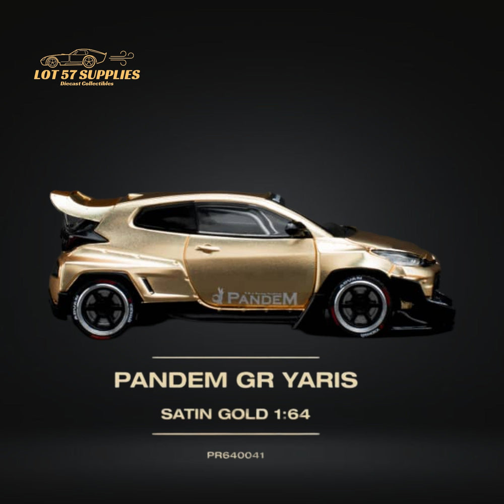 Pop Race Toyota Yaris Pandem GR Satin Gold 1:64 PR6400041 (ONLINE ORDER ONLY)