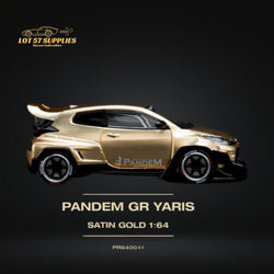 Pop Race Toyota Yaris Pandem GR Satin Gold 1:64 PR6400041 (ONLINE ORDER ONLY)