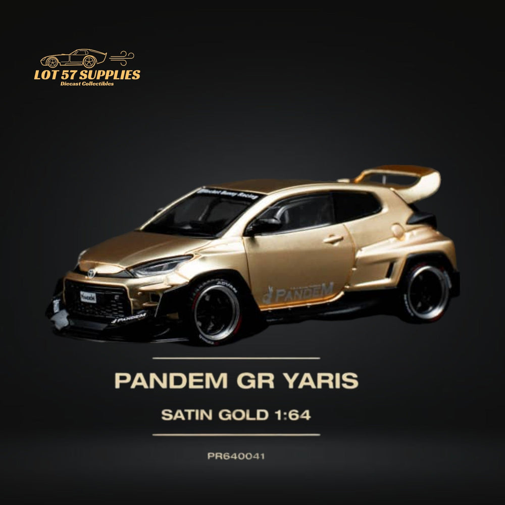 Pop Race Toyota Yaris Pandem GR Satin Gold 1:64 PR6400041 (ONLINE ORDER ONLY)