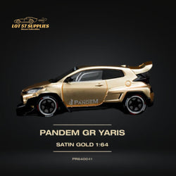 Pop Race Toyota Yaris Pandem GR Satin Gold 1:64 PR6400041 (ONLINE ORDER ONLY)