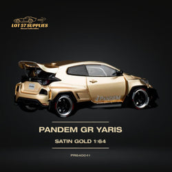 Pop Race Toyota Yaris Pandem GR Satin Gold 1:64 PR6400041 (ONLINE ORDER ONLY)