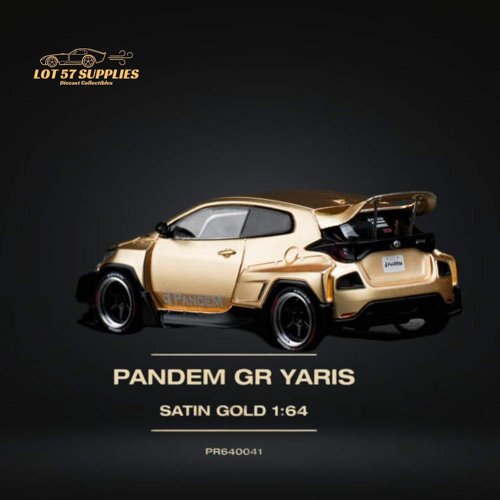 Pop Race Toyota Yaris Pandem GR Satin Gold 1:64 PR6400041 (ONLINE ORDER ONLY)