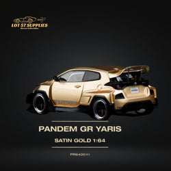 Pop Race Toyota Yaris Pandem GR Satin Gold 1:64 PR6400041 (ONLINE ORDER ONLY)