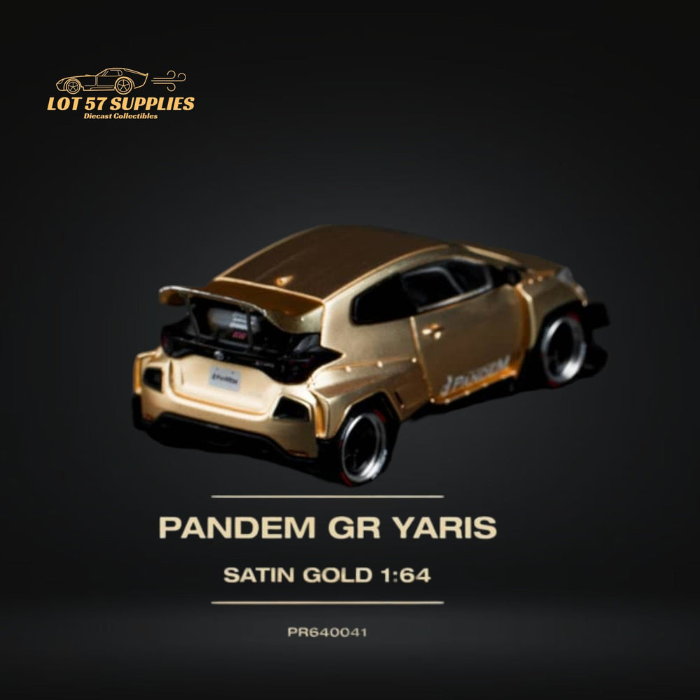 Pop Race Toyota Yaris Pandem GR Satin Gold 1:64 PR6400041 (ONLINE ORDER ONLY)