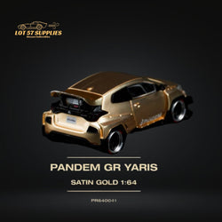 Pop Race Toyota Yaris Pandem GR Satin Gold 1:64 PR6400041 (ONLINE ORDER ONLY)