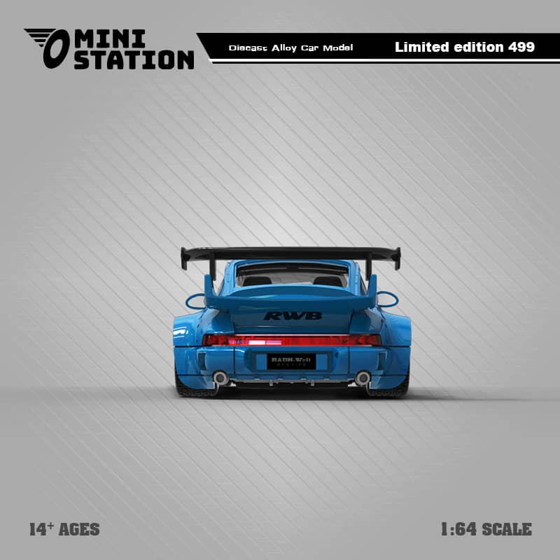 Mini Station Porsche 911 964 RWB HIDEYOSHI blue Ordinary 1:64 (ONLINE ORDER ONLY)
