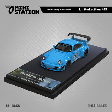 Mini Station Porsche 911 964 RWB HIDEYOSHI blue Ordinary 1:64 (ONLINE ORDER ONLY)