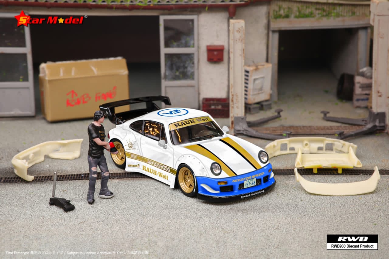 Star Model Porsche RWB 930 GT Wing NFS White Livery 1:64 (ONLINE ORDER ONLY)