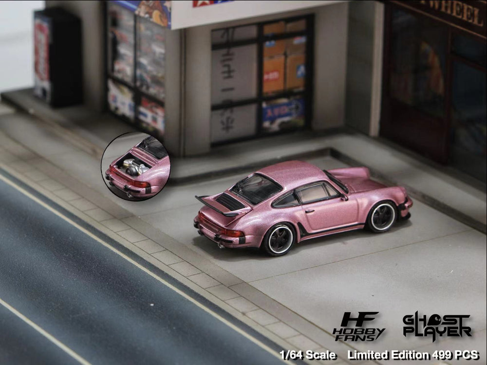HobbyFans Porsche Singer 930 Turbo Study Ghost Player Custom Pink 1:64 (ONLINE ORDER ONLY)
