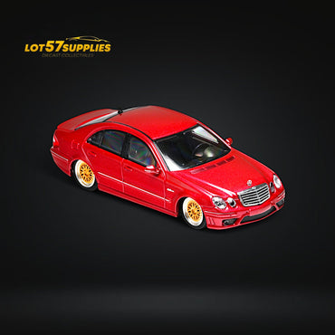 MK Model Mercedes-Benz E63 AMG W211 Lowered in Red Limited to 299 Pcs 1:64 (ONLINE ORDER ONLY)