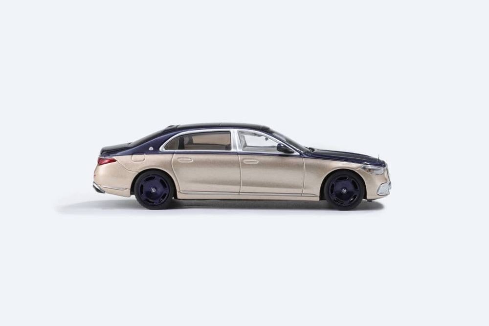 AR BOX 2021 Mercedes-Benz Maybach W223 Blue-Gold 2-Tone Licensed Product 1:64 (ONLINE ORDER ONLY)