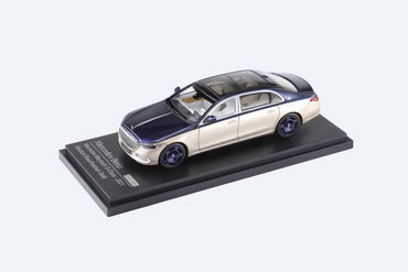 AR BOX 2021 Mercedes-Benz Maybach W223 Blue-Gold 2-Tone Licensed Product 1:64 (ONLINE ORDER ONLY)