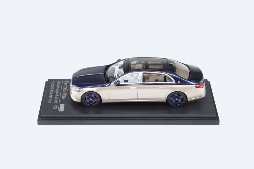 AR BOX 2021 Mercedes-Benz Maybach W223 Blue-Gold 2-Tone Licensed Product 1:64 (ONLINE ORDER ONLY)