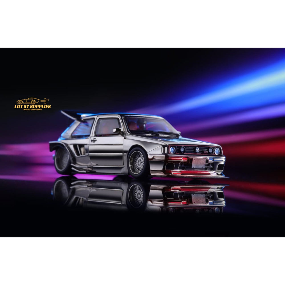 Liberty64 Volkswagen VW KS MK2 Widebody Silver Chrome 1:64 (ONLINE ORDER ONLY)