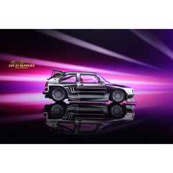 Liberty64 Volkswagen VW KS MK2 Widebody Silver Chrome 1:64 (ONLINE ORDER ONLY)