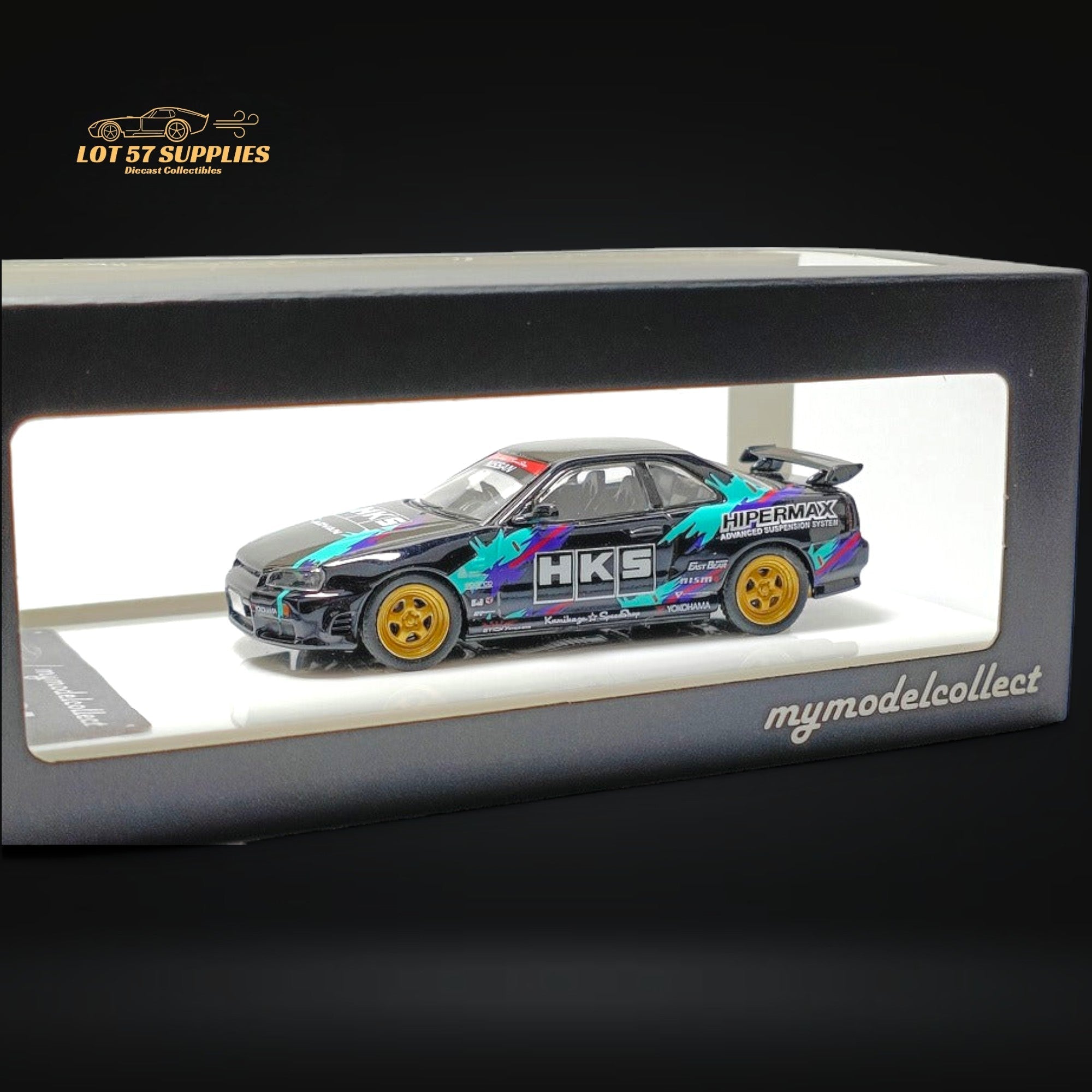 MC Nissan Skyline R34 Turbo HKS Livery 1:64 (ONLINE ORDER ONLY)