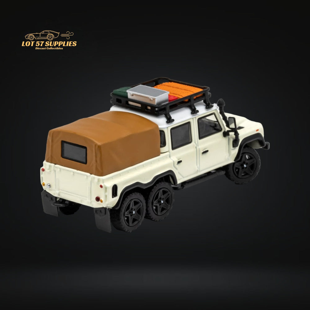 GCD Land Rover Defender 6x6 Off-White Camping Modified 1:64 KS-053-286 (ONLINE ORDER ONLY)