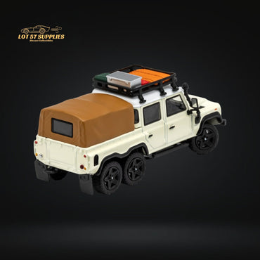 GCD Land Rover Defender 6x6 Off-White Camping Modified 1:64 KS-053-286 (ONLINE ORDER ONLY)