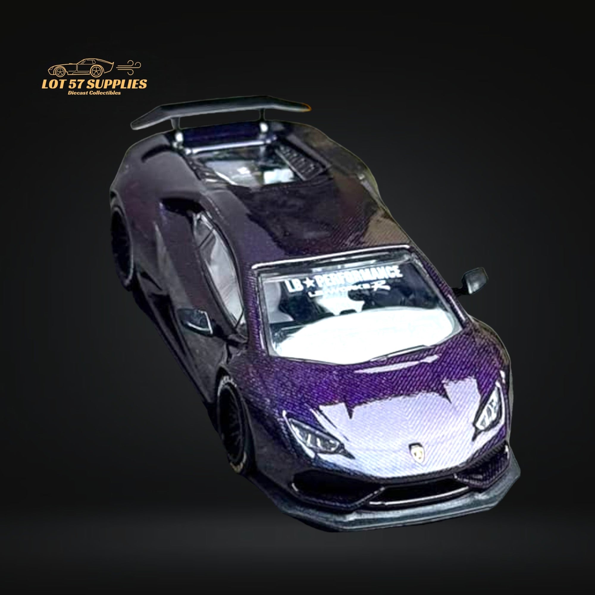 King Model Lamborghini Huracan LP610 LB 1.0 Purple Carbon Fiber 1:64 (ONLINE ORDER ONLY)