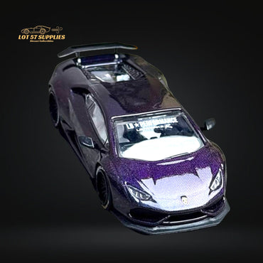 King Model Lamborghini Huracan LP610 LB 1.0 Purple Carbon Fiber 1:64 (ONLINE ORDER ONLY)