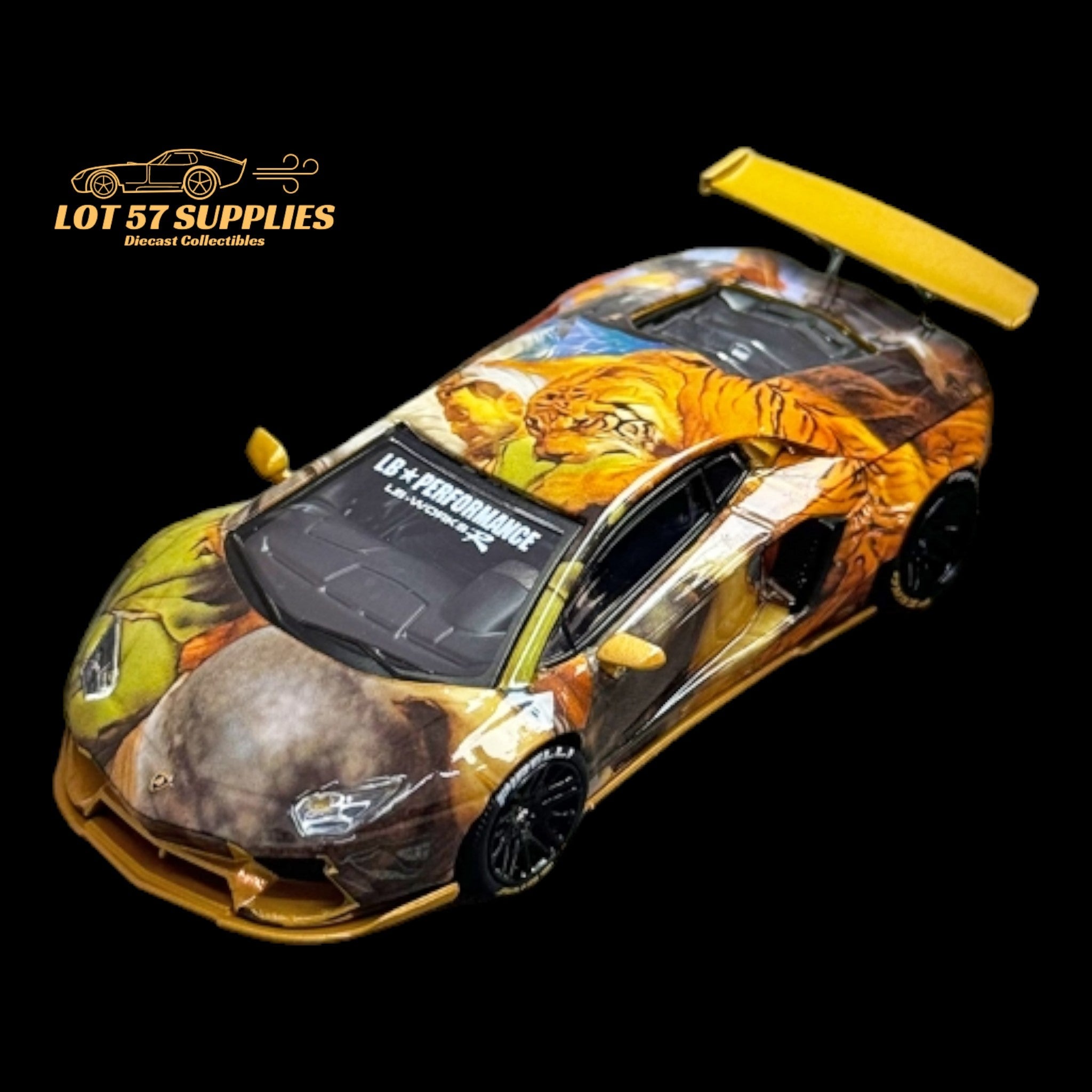 King Model Lamborghini Aventador LP700-4 LB 1.0 Tiger Livery 1:64 (ONLINE ORDER ONLY)