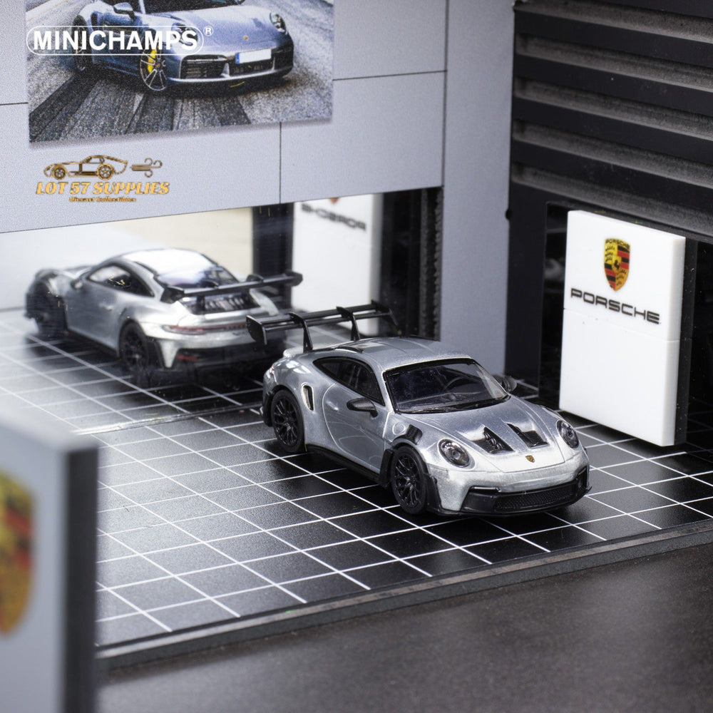 Minichamps X CLDC Exclusive Porsche 911 GT3 RS in Raw Silver English Magazine Version 1:64 (MAGAZINE INCLUDED) (ONLINE ORDER ONLY)